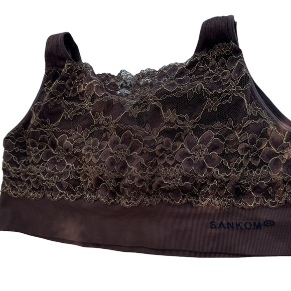 Sankom ladies brown lace lined plus size posture support bra size 3XL - Picture 5 of 5